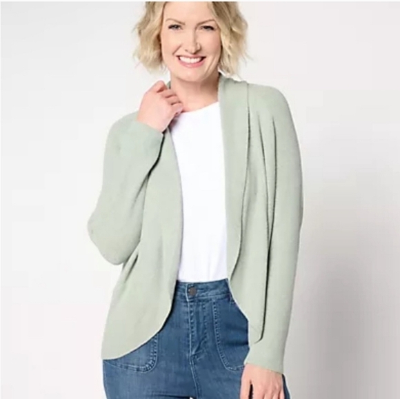 EUC BAREFOOT DREAMS COZYCHIC ULTRA LITE COCOON CARDIGAN SZ 1X - Picture 1 of 8
